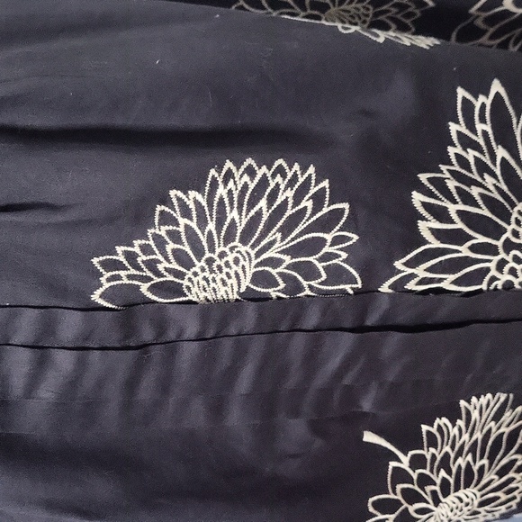 Anthropologie Floreat Dress Spaghetti Strap Dark Gray Yellow 4 Floral Dressy - Picture 3 of 7